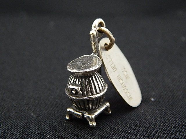 Sterling Pot Belly Stove Charm LHstove
