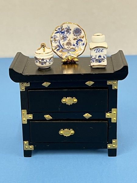 Tea Chest with Plate,Tea Canister and Sugar Bowl mc05700