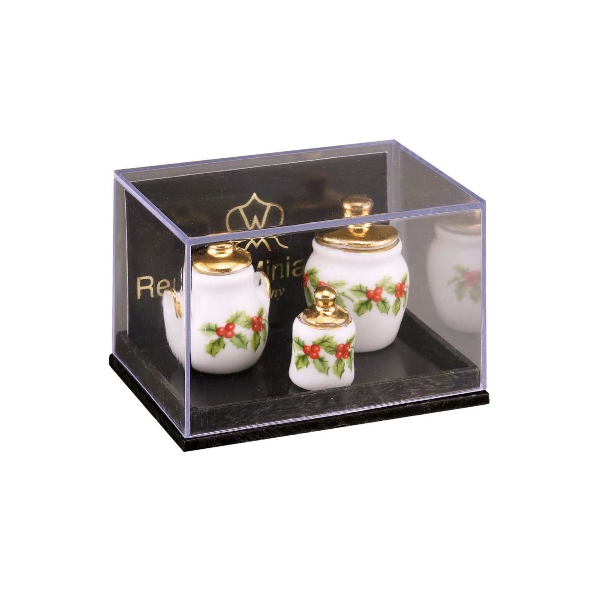 Three Christmas Cookie Jars, Mistletoe Design RP18955