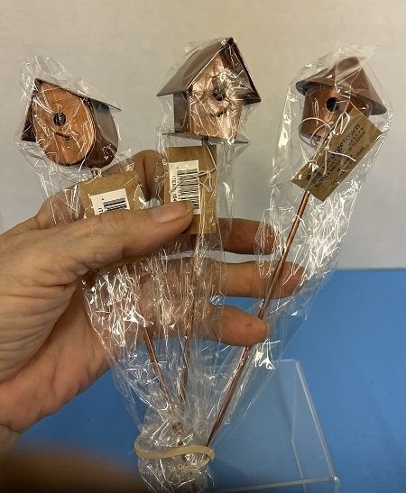 Three Copper Birdhouses in Different Shapes gt196411set