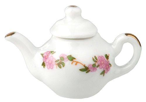 Teapot/Wht/Pnk/Floral AZB5184