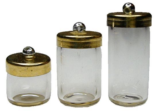 Three piece jar set with lids hb078