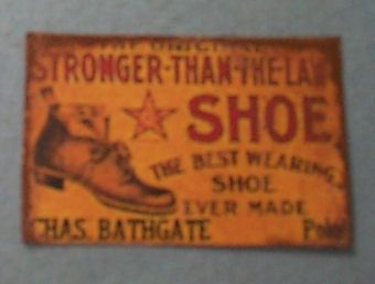 Tin Sign - Stronger than the Law Shoes fc24a