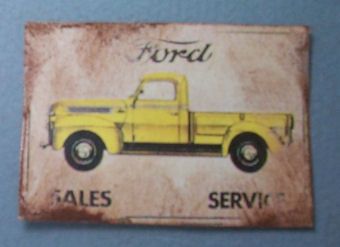 Tin Sign Ford Truck fc025