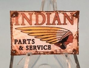 Tin Sign Indian Parts and Service fc0202
