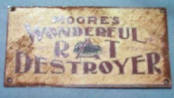 Tin Sign Moore's Wonderful Rat Destroyer fc013