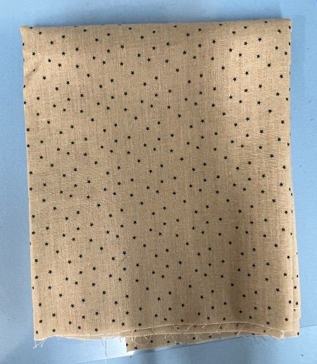 Tiny Blue Stars on a Dark Beige Background fabric17