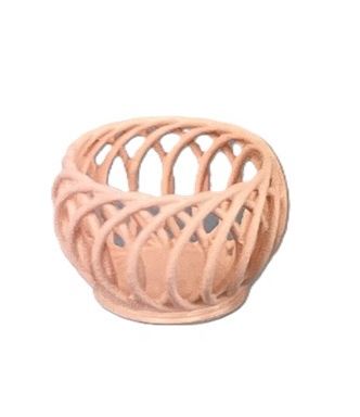 Tiny Coral Pink Basket/Bowl mc1914x