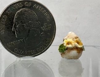 Tiny Opening Bowl with Molded Flowers mn388