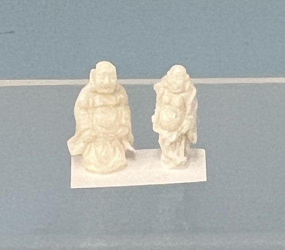 Two Carved White Figurines mn456