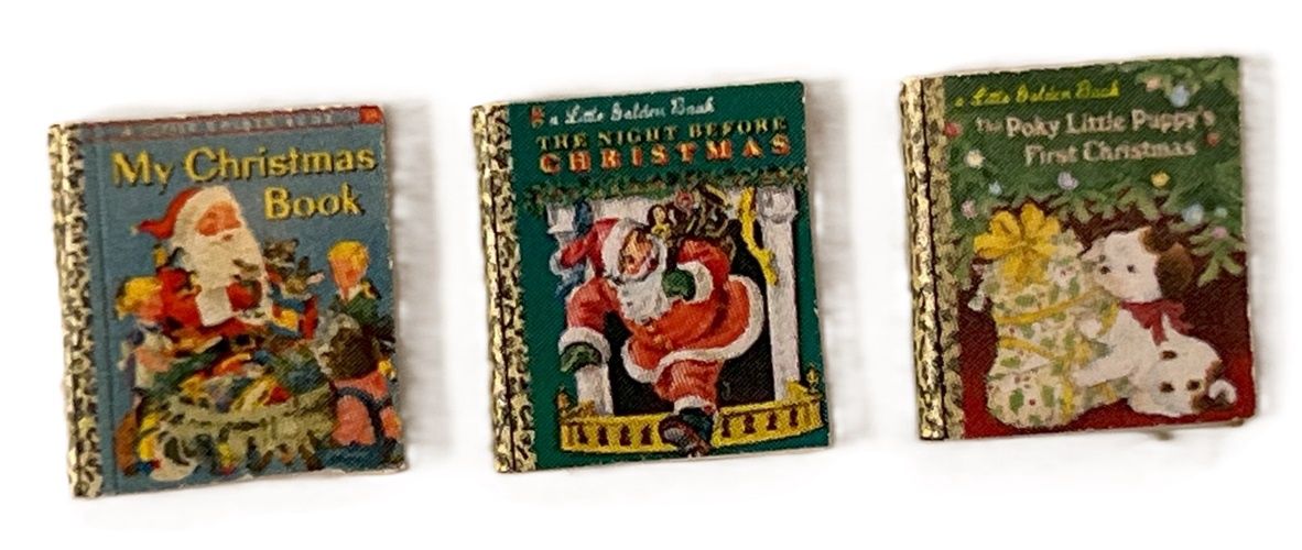 Three Little Golden Christmas Books with Great Covers! mc031079