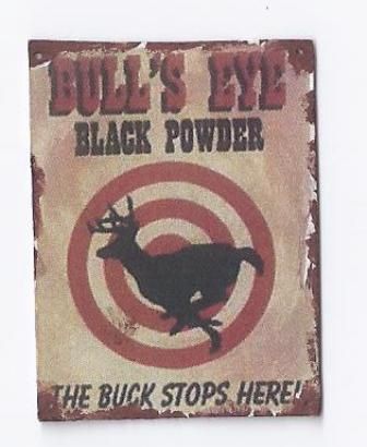 Tin Sign Bull's Eye Black Powder fc9