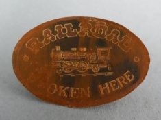Tin Sign Railroad Spoken Here fc0007
