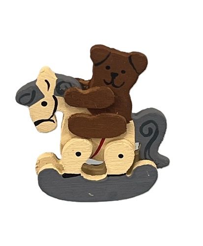 Tiny Teddy on Rocking Horse mlp115