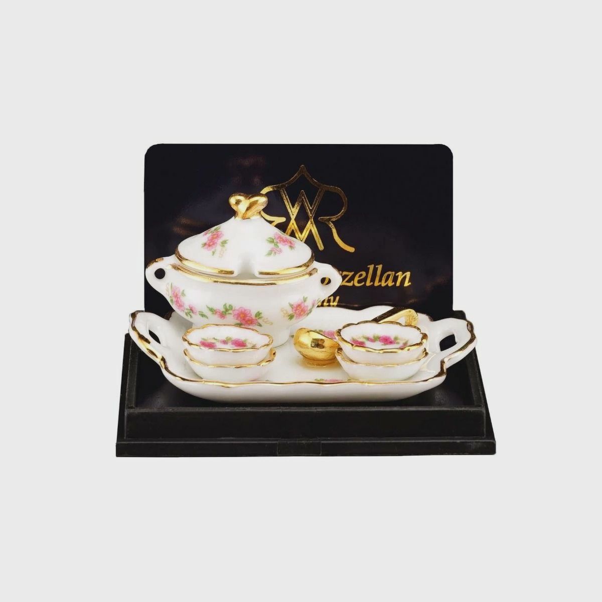Tray with Soup Dish, Ladle, and Plates in Lisa Design RP16475