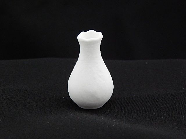 Unglazed White Fluted Vase bdb455