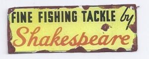 Tin Sign Fishing Tackle by Shakespeare fc13
