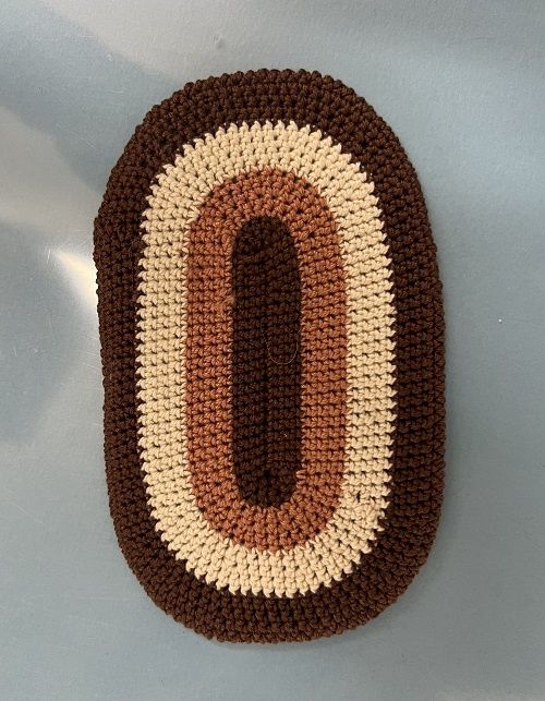 Tri Color Hand Made Oval Area Rug MC111X
