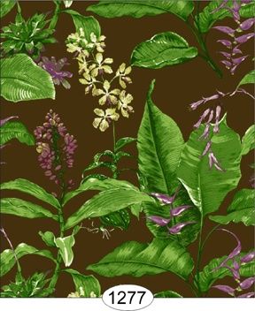 Tropical Foliage - Brown WAL1277