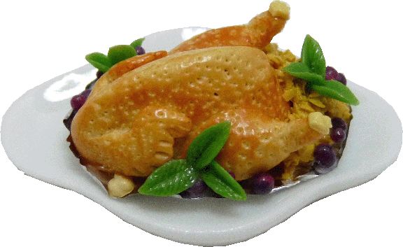 Turkey on Ceramic Platter f292