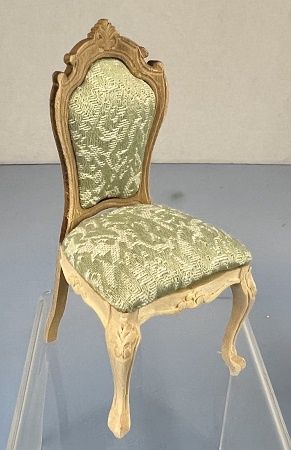 Unfinished Chair with mint gn/beige upholstery VMJ1136g