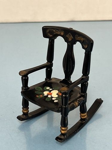 Vintage 1950s Renwal Dollhouse Hand-Painted Rocking Chair rrw012