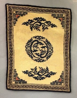 Vintage Basket Weave Needlepoint Rug bot9142