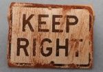 Tin Sign Keep right fc0057