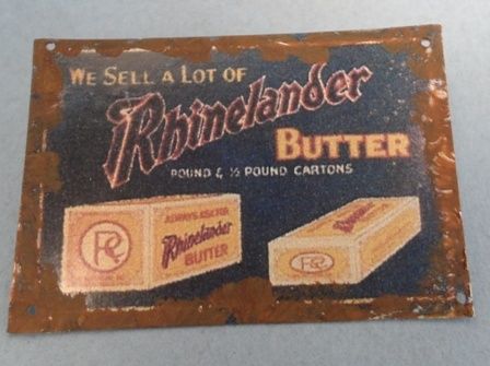Tin Sign Rhinelander Butter fc0107