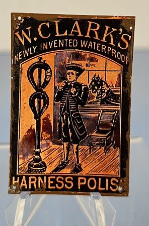 Tin Sign W. Clarks Harness Polish fc0183