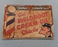 Tin Sign Wildroot Cream Oil fc0101