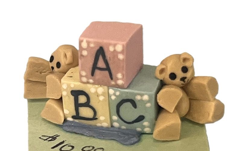 Tiny ABC Blocks with Bears to Sit on Shelf 185006