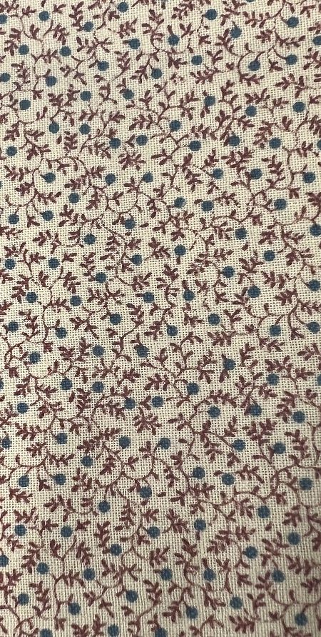 Tiny Blue Flowers on an Ecru Background fabric126