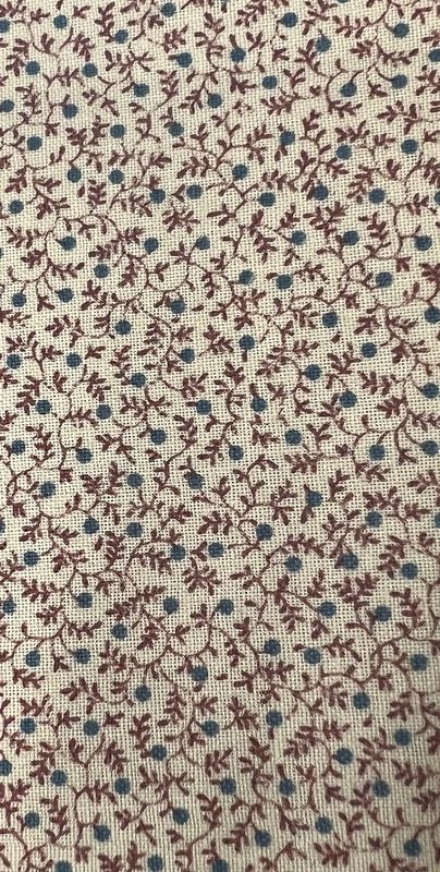 Tiny Blue Flowers on an Ecru Background fabric126