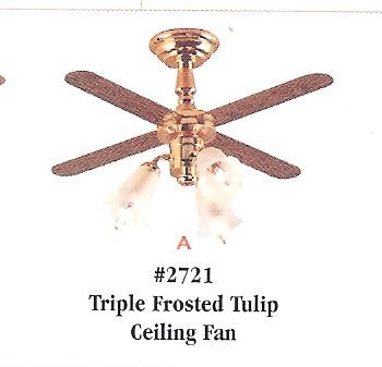 Triple Frosted Tulip Ceiling Fan 2721