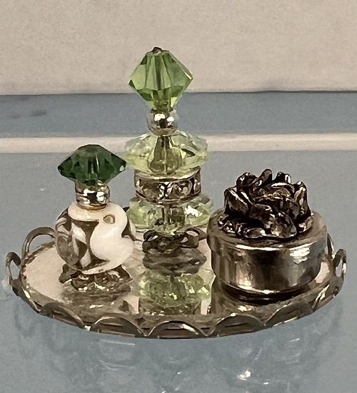 Vanity Tray in Greens and Silver CB111Q