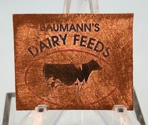 Tin Sign Baumanns Dairy Feeds fc0203
