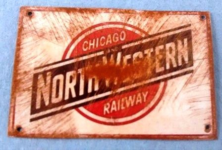 Tin Sign Chicago Northwestern Railway fc0148
