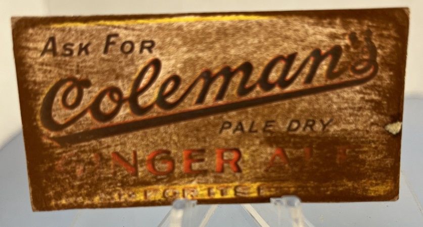 Tin Sign Coleman's Ginger Ale fc0050