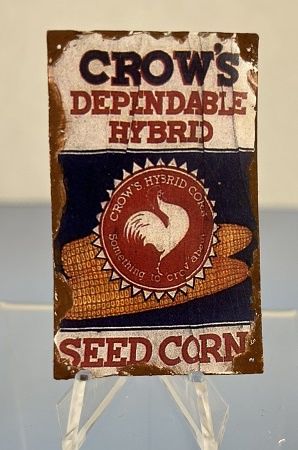 Tin Sign Crow's Dependable Seed Corn fc0181