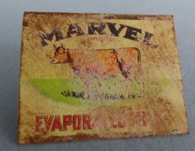Tin Sign Marvel Evaporated Milk fc0028
