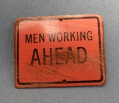 Tin Sign Men Working Ahead fc0114