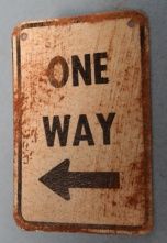 Tin sign one way left fc0054