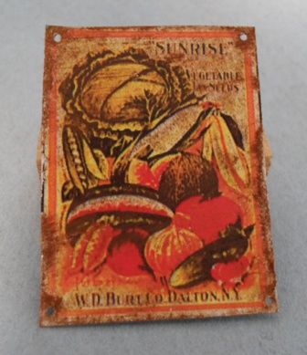 Tin Sign Sunrise Vegetable Seeds fc0099