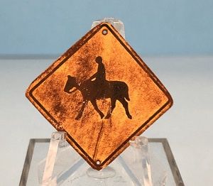 Tin Sign, Horse and Rider fc0207