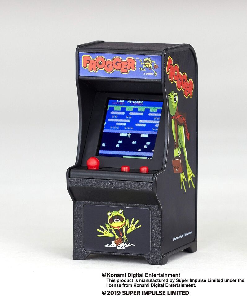 TINY ARCADE Frogger Miniature Arcade Game Palm Size 40