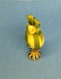 Tiny yellow Decorated Egg on Stand e01