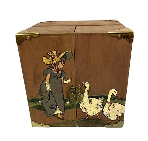 Travel Trunk with Items for a 1/12th Scale Doll mc386x