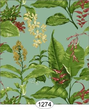 Tropical Foliage - Blue WAL1274