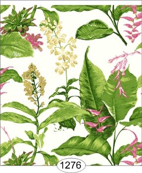 Tropical Foliage - White WAL1276